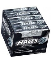 HALLS BLACK ORAL ANESTHETIC MENTHOL DROPS, INTENSE COOL - 20 CT.